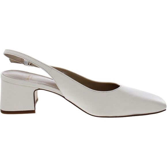 Sam Edelman Womens Terra Ivory Leather Square Toe Pumps Shoes NWOB - Picture 2 of 4